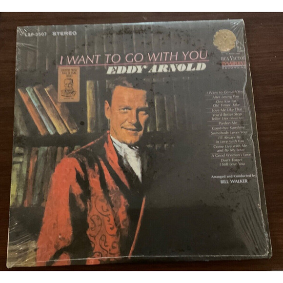 VINTAGE VINYL RECORD - “I WANT TO GO WITH YOU” EDDY ARNOLD - Picture 1 of 9